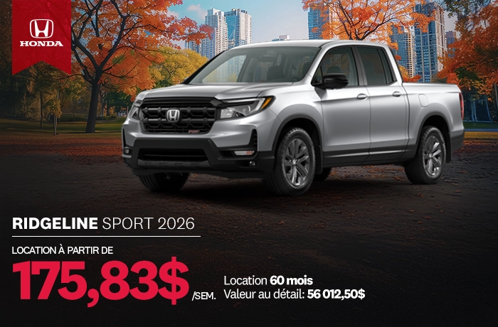 Bannière de Promotion Ridgeline Sport 2026